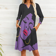 7-point sleeve dress