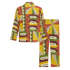 Men's V-Neck Long Pajama Set