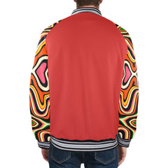 New Men's Striped Trim Bomber Jacket