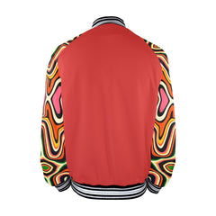 New Men's Striped Trim Bomber Jacket