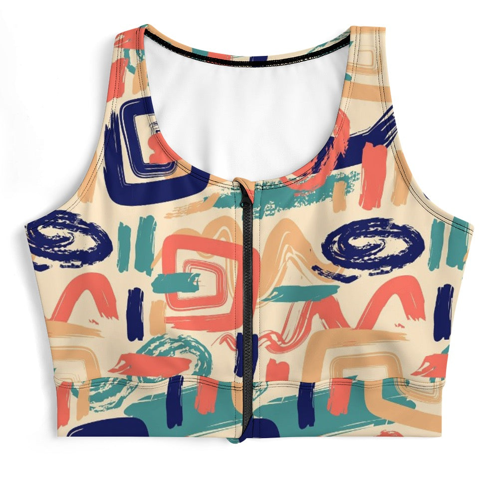 Yoga Zipper Vest New Tie-Dye