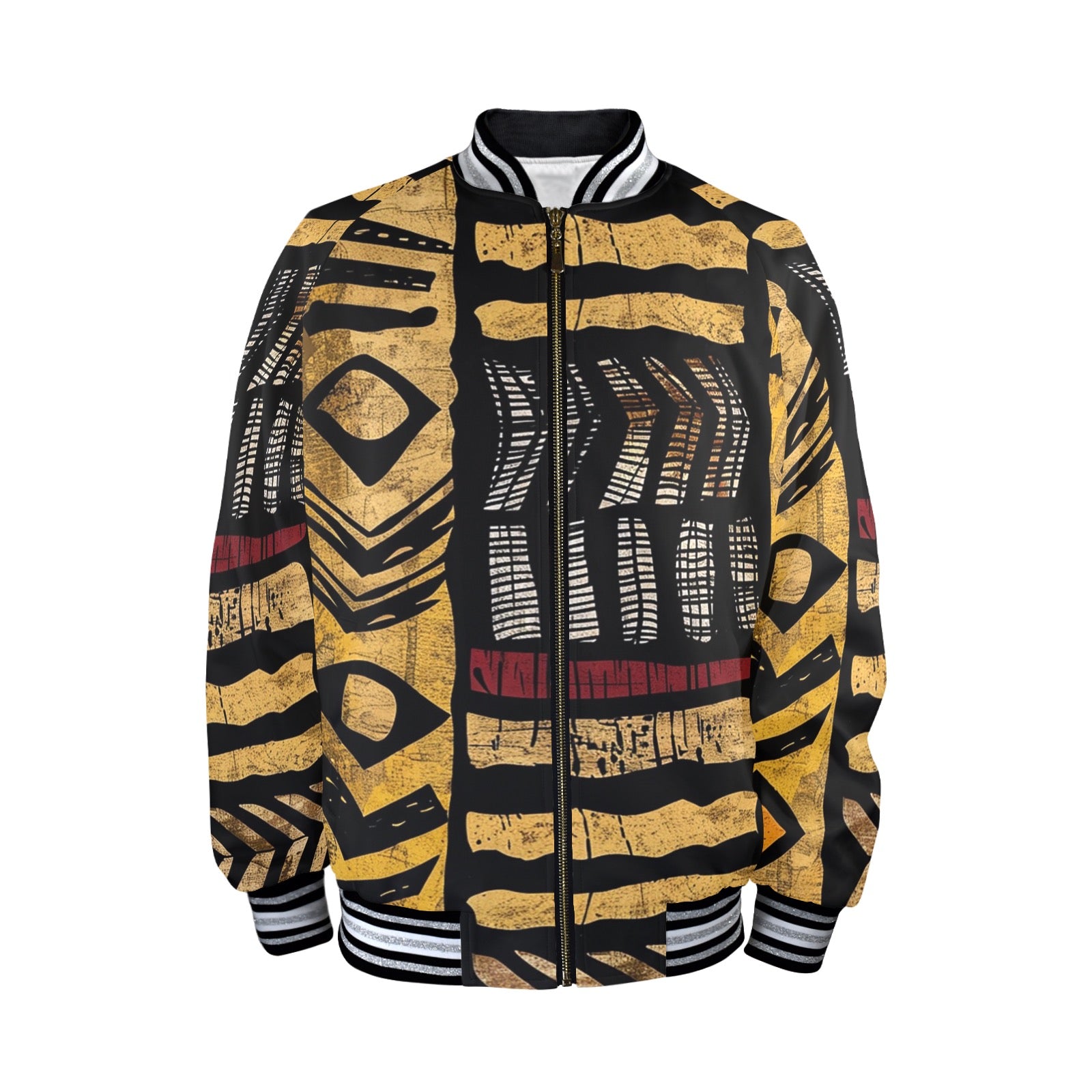 New Men's Striped Trim Bomber Jacket