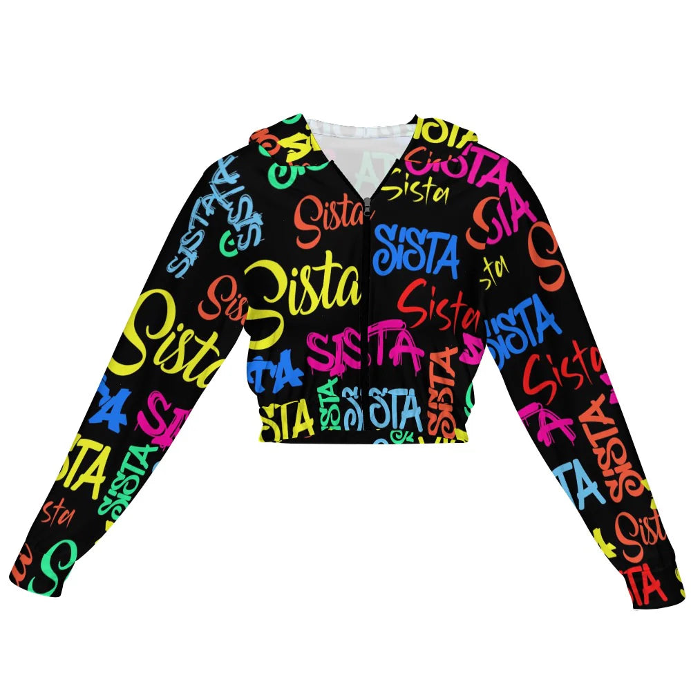 Women's Chiffon Cropped Jacket zipper coat HPM