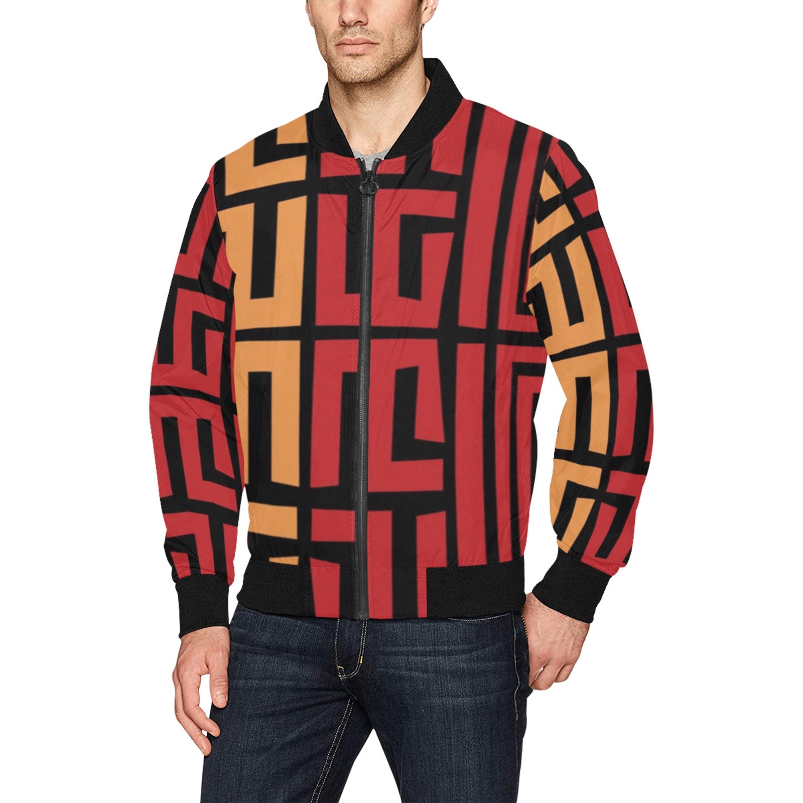 Men's All Over Print Bomber Jacket (Model H31)