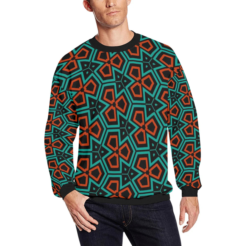 Men’s Afrocentric Harlem Renaissance All-Over Print Sweatshirt