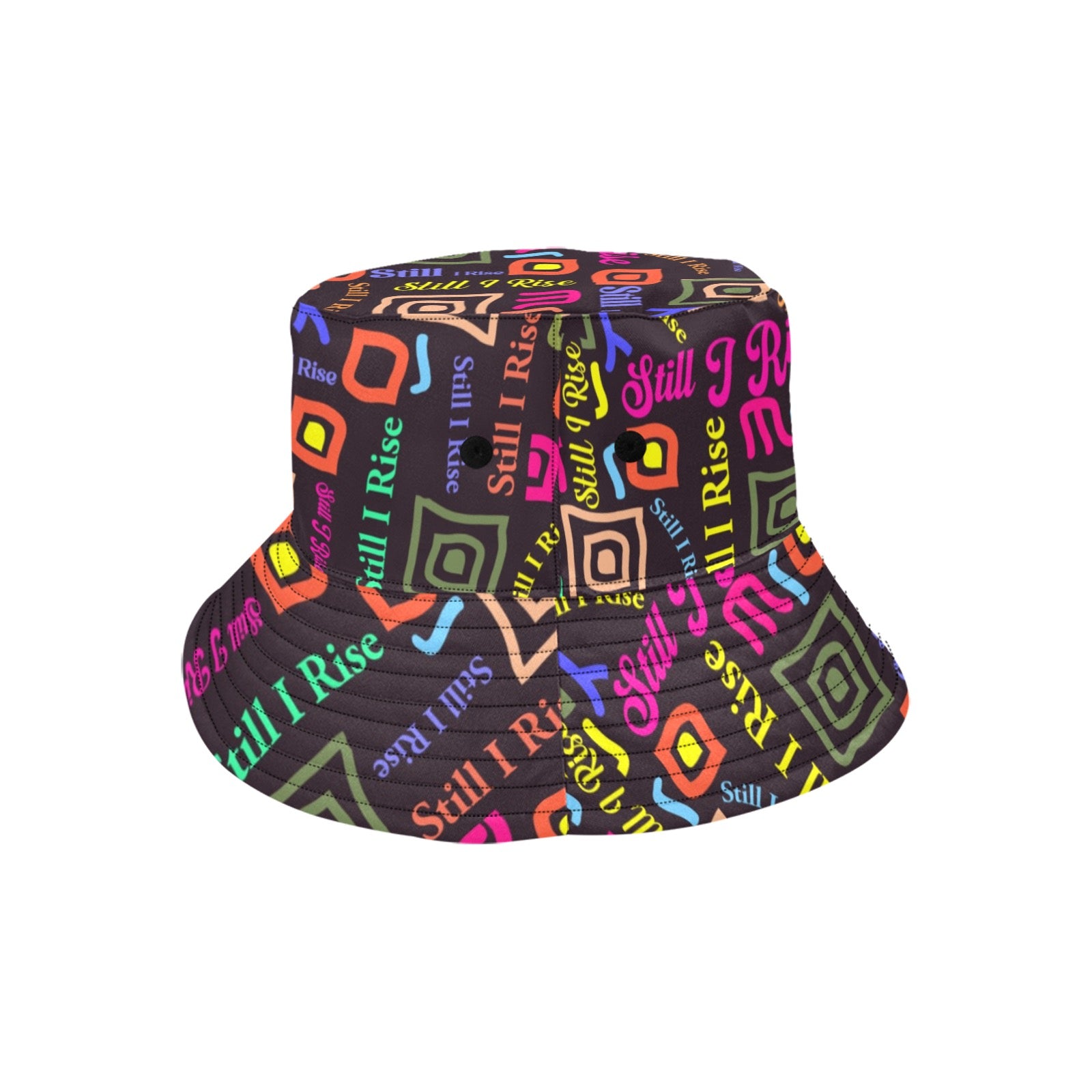 AfroCentrc Pattern  Black culture Black History Harlem Renaissance Unisex Summer Bucket Hat (Harlem Print Magic)