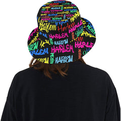 AfroCentrc Pattern  Black culture Black History Harlem RenaissanceUnisex Summer Bucket Hat ( Harlem Print Magic)