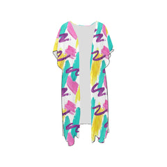 Women's Mid-Length Side Slits Chiffon Cover Up (H50)