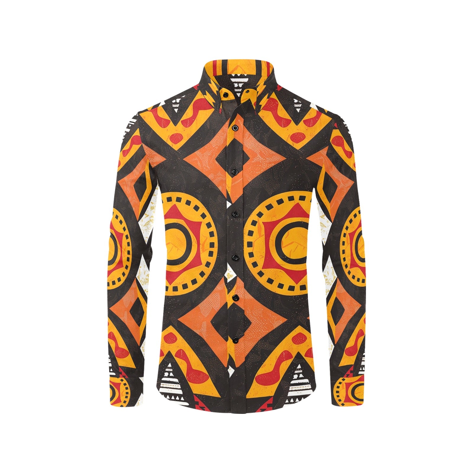 Men's All Over Print Long Sleeve Shirt(Without Pocket)(T61)