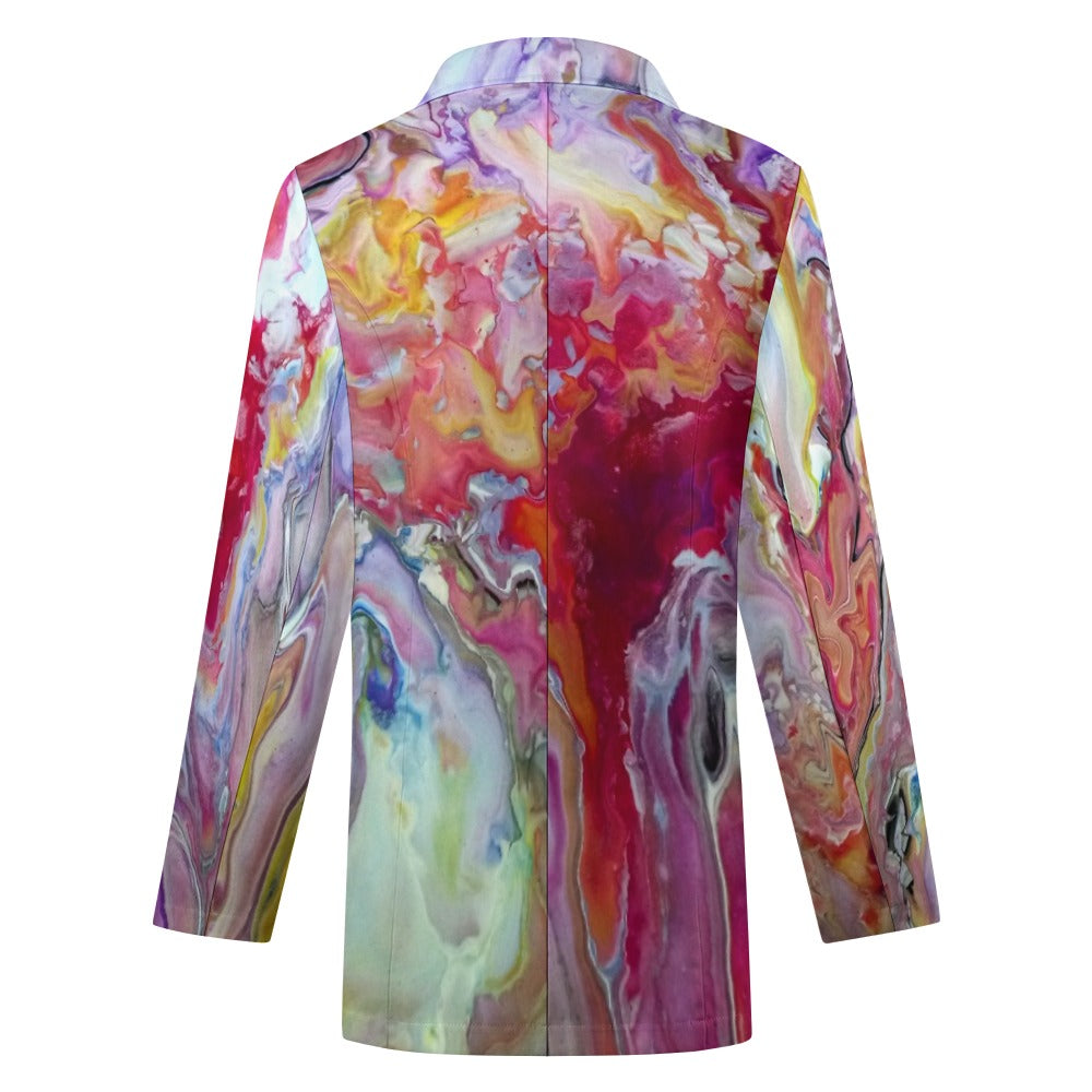 Women's Afro-Centric Geometric Print Blazer Jacket