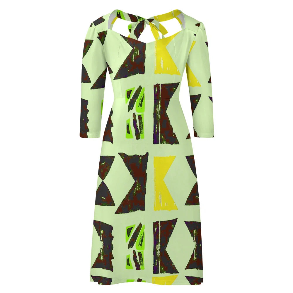 Sweetheart Knot Flare Dress