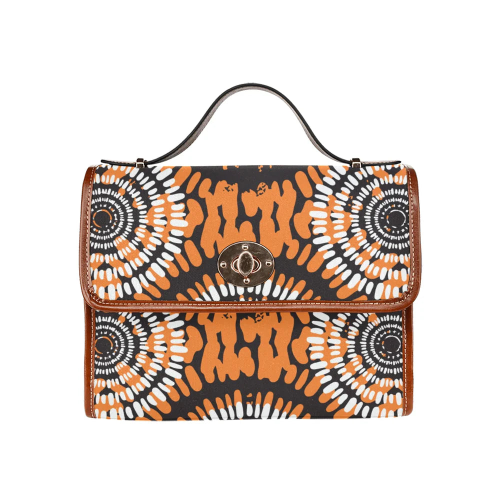 Waterproof Canvas Bag-Brown (All Over Print) (1641)