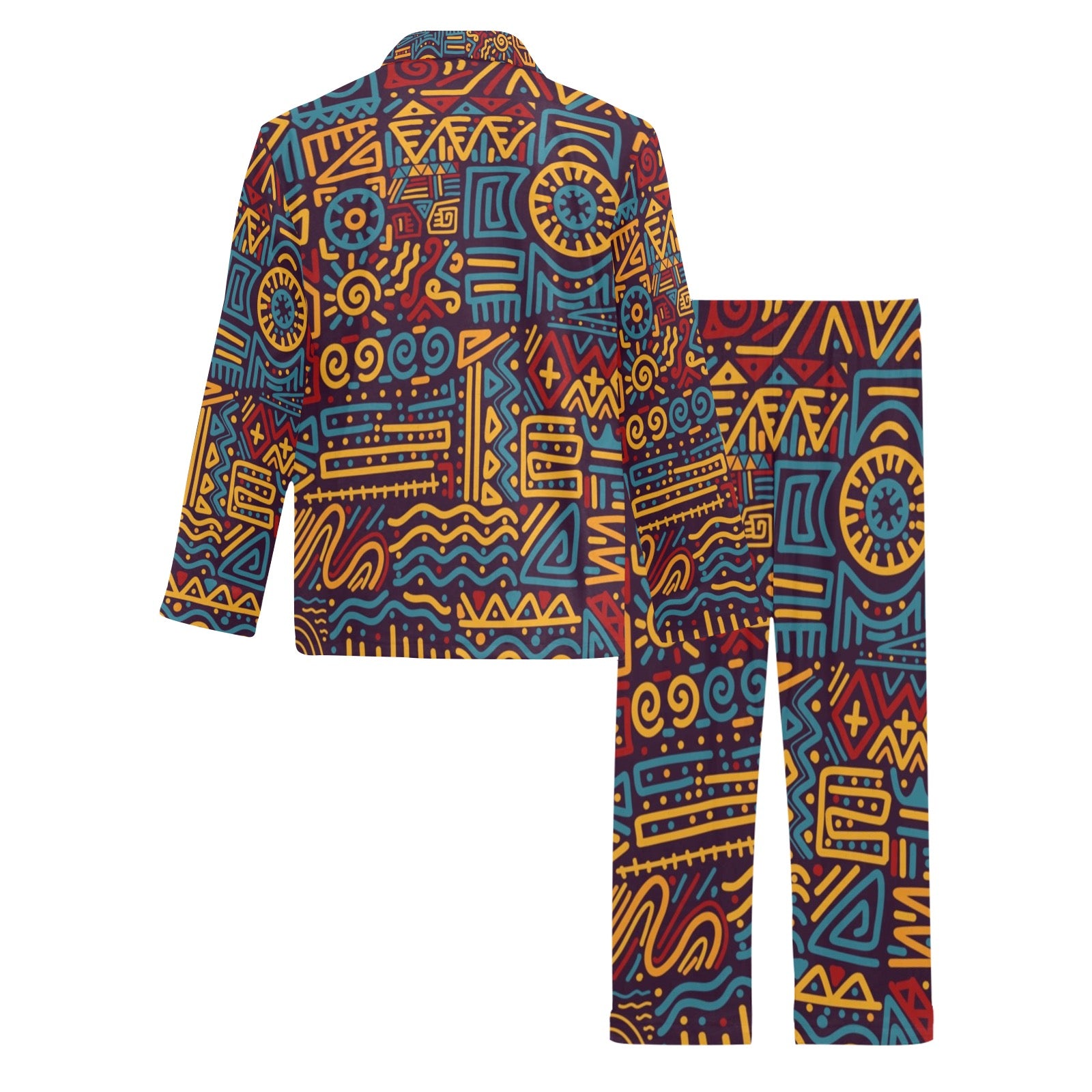 Men's V-Neck Long Pajama Set
