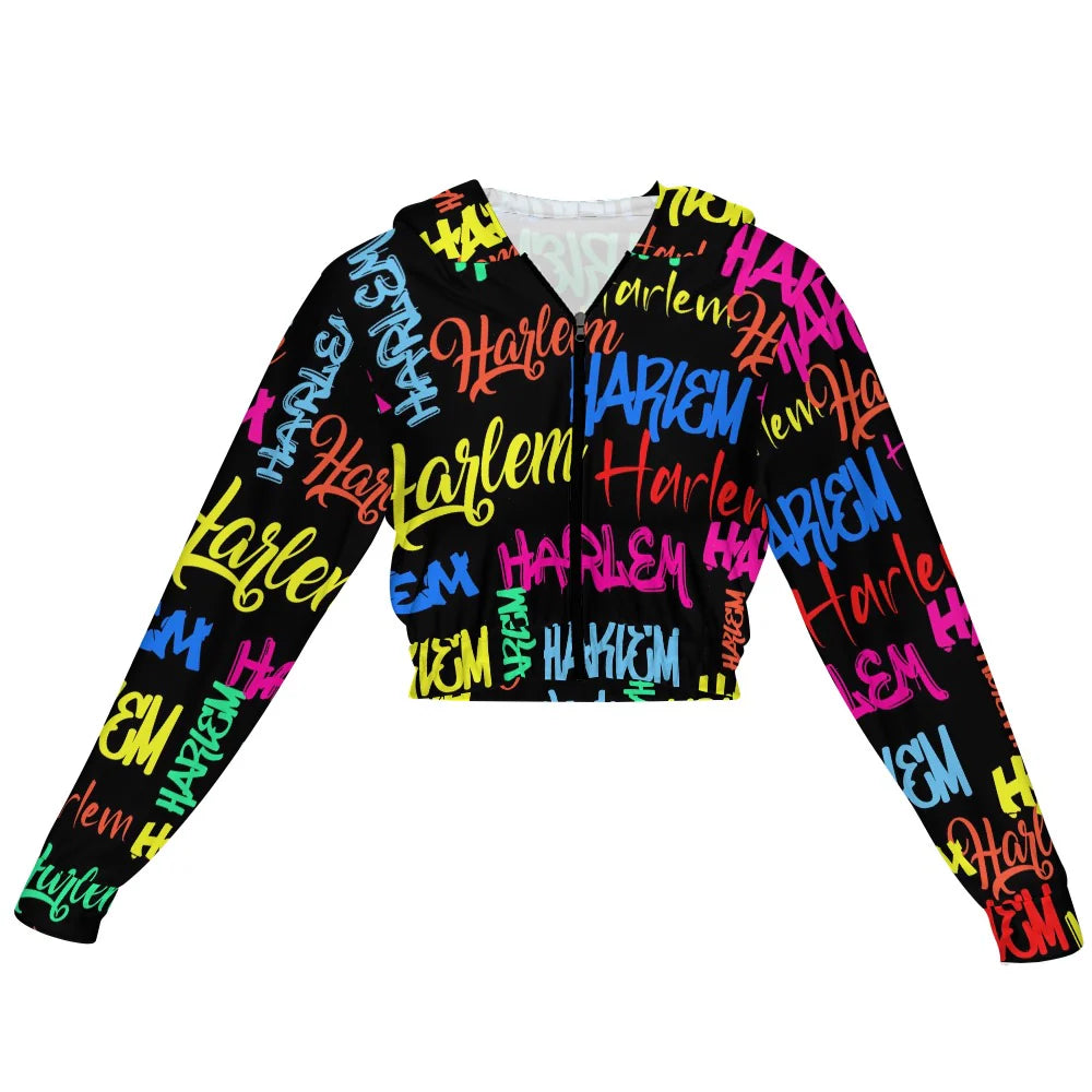 Women's Chiffon Cropped Jacket zipper coat HPM