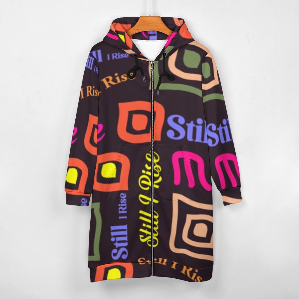 Women's full print long Hoodie