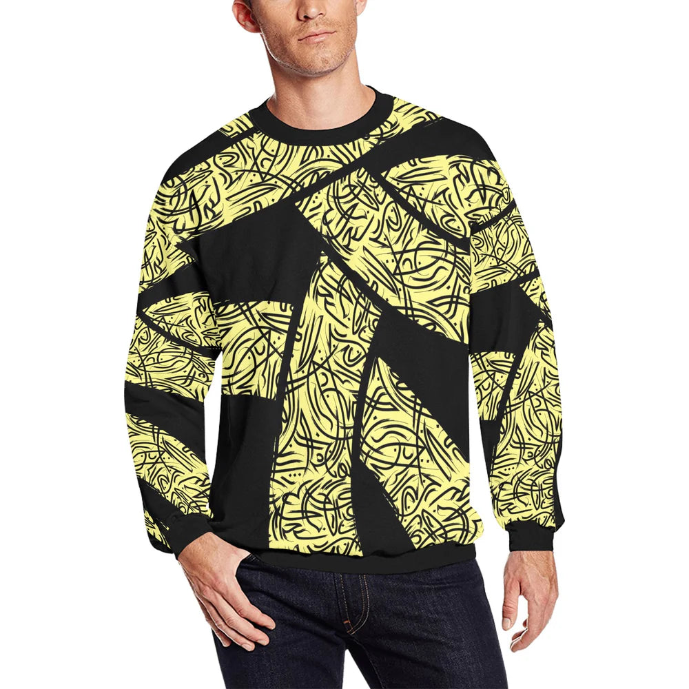 Men's All-Over Print Sweatshirt (Model H18)