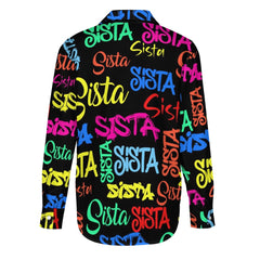 AfroCentrc Pattern  Black culture Black History Harlem Renaissance Women's long sleeved lining ( Harlem Print Magic)