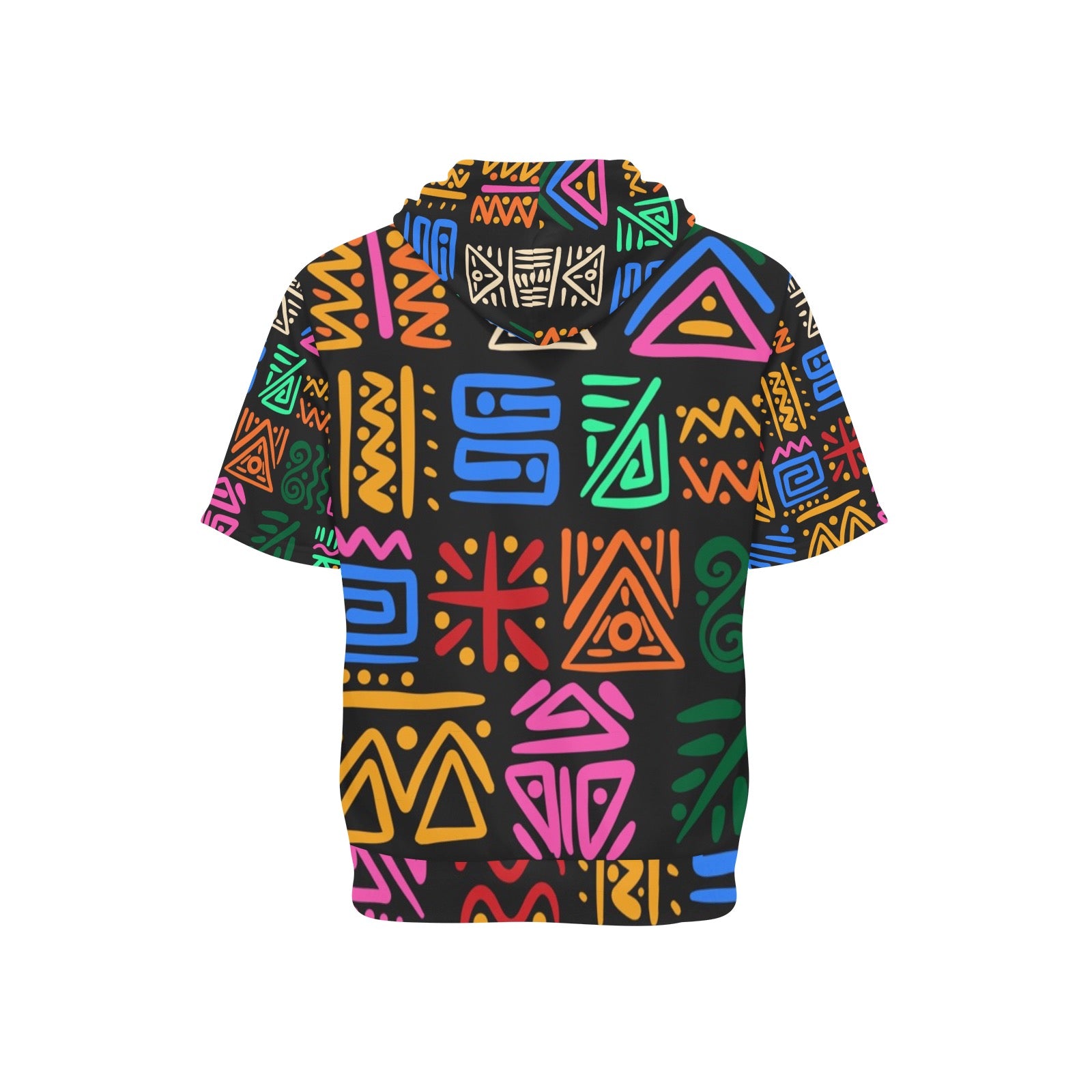 Men's Short Sleeve Fleece Hoodie (H54)