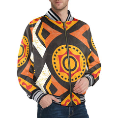 New Men's Striped Trim Bomber Jacket