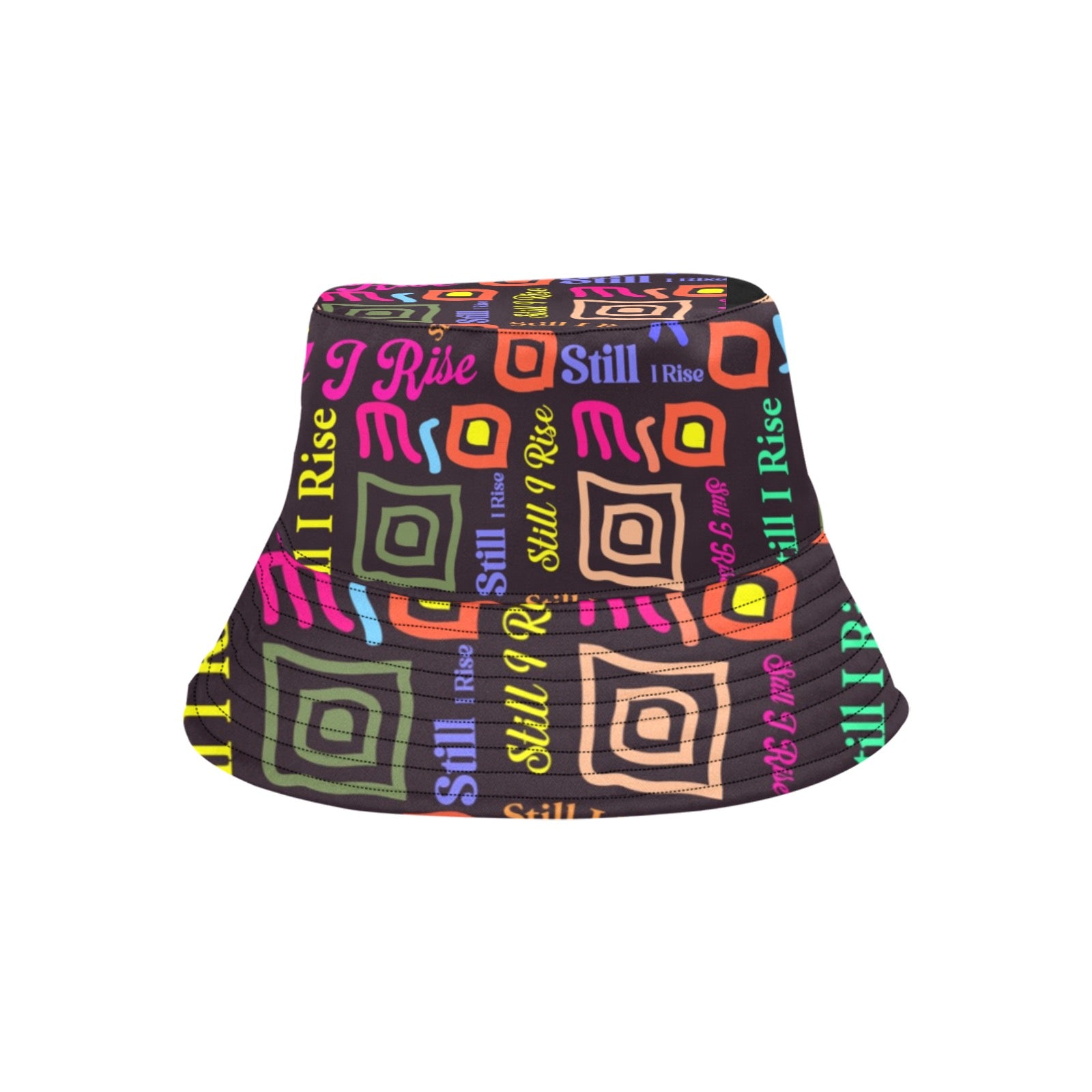 AfroCentrc Pattern  Black culture Black History Harlem Renaissance Unisex Summer Bucket Hat (Harlem Print Magic)