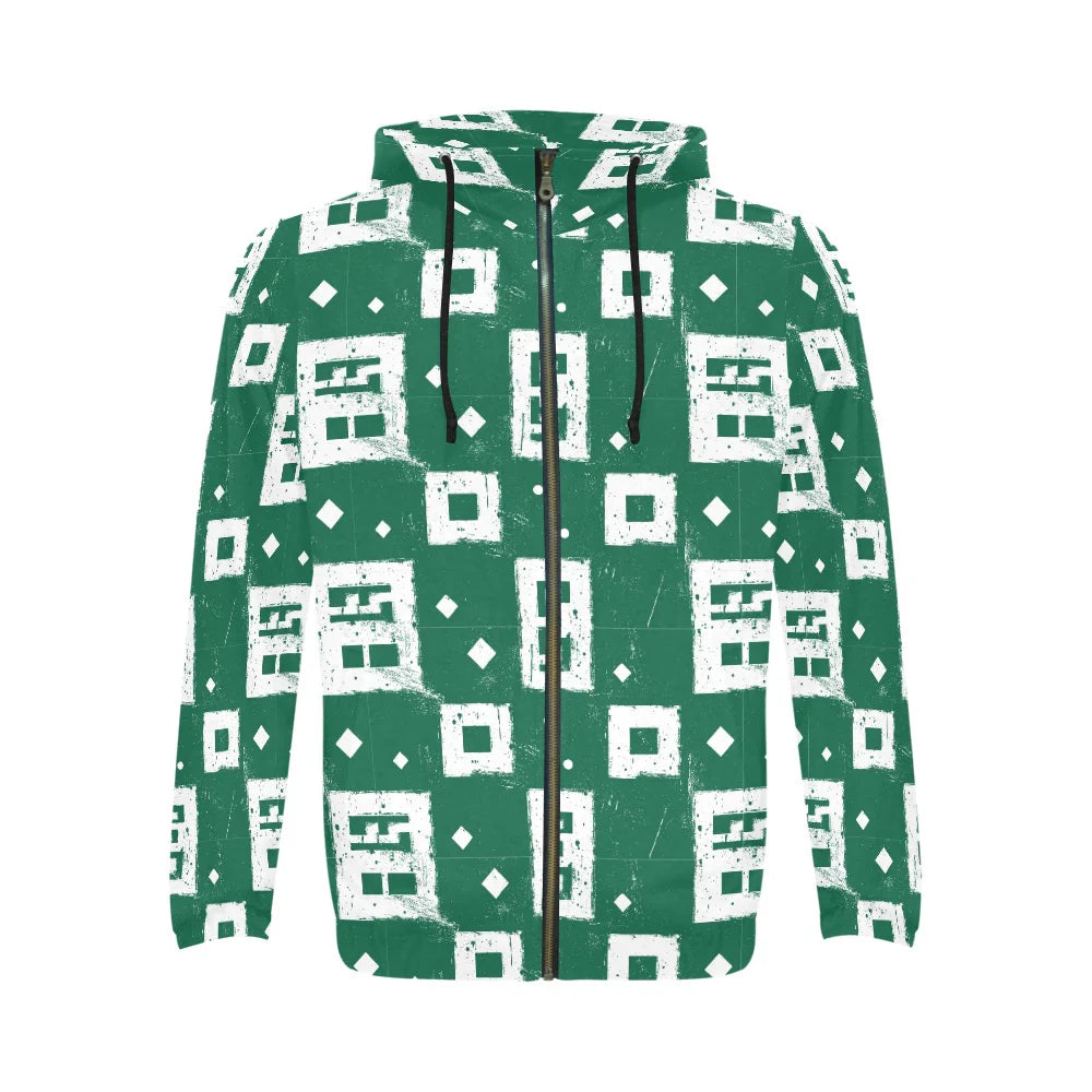 Sweat à capuche zippé pour homme, imprimé intégral (Modèle H14) 