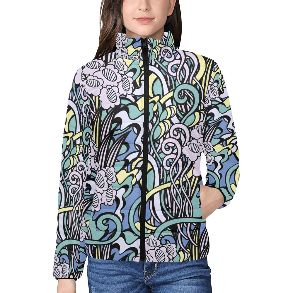 Women's Stand Collar Padded Jacket (H41)