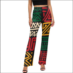 Women's AfroCentrc Pattern Harlem Renaissance LP Flared Pants