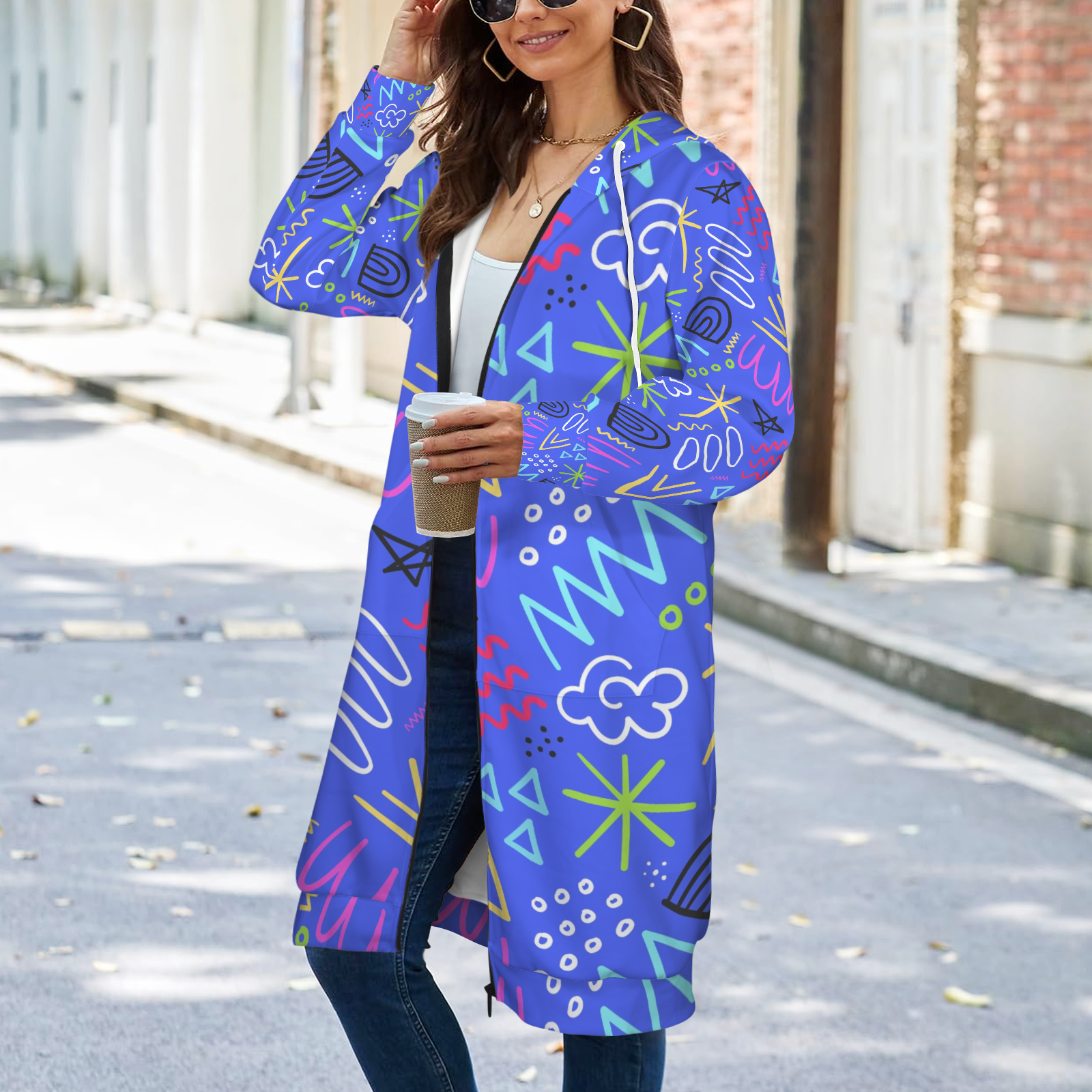 Women's Long Hooded Coat (H72)