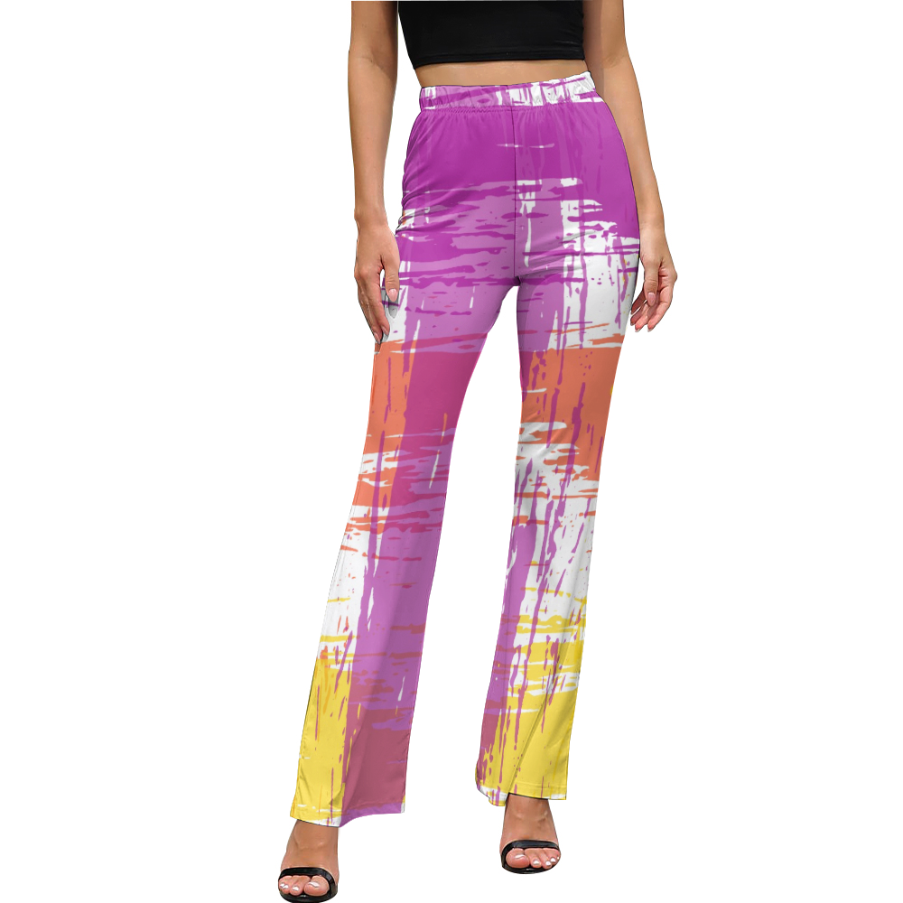 Pantalon évasé LP à motif afrocentrique pour femme, style Renaissance de Harlem