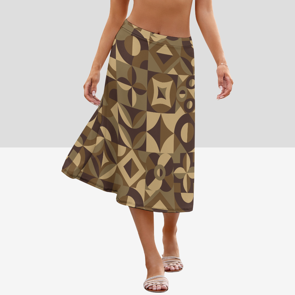 Jupe midi trapèze pour femme