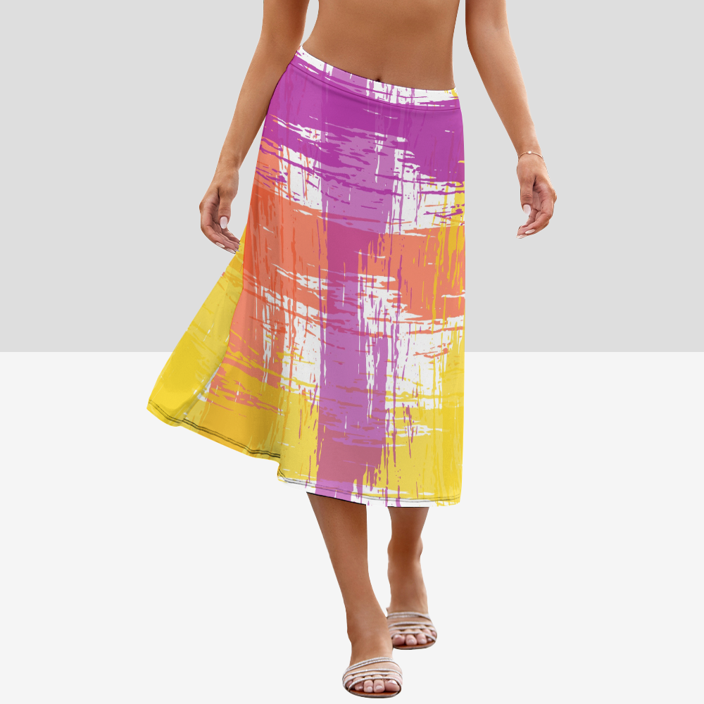 Jupe midi trapèze pour femme