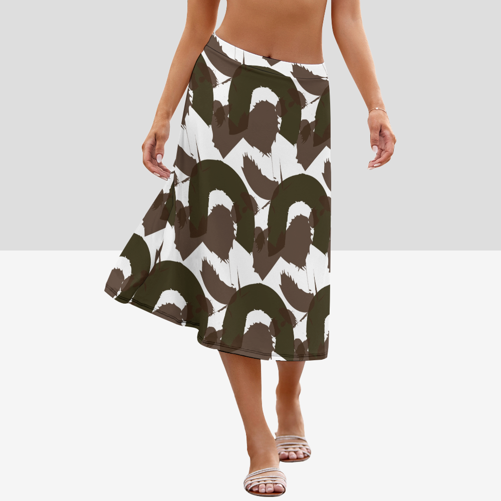 Jupe midi trapèze pour femme
