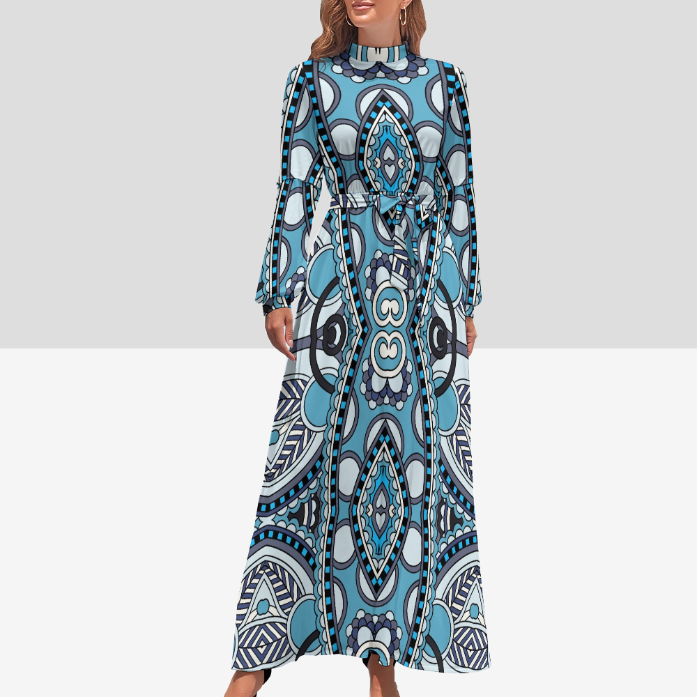 Women's Long Sleeve High Neck Dress