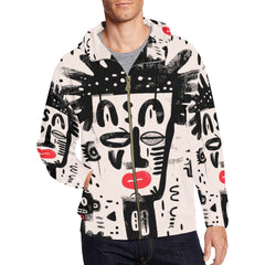 Men’s African Print Full Zip Hoodie – All-Over Tribal Pattern Fashion Jacket (3)