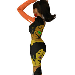 Half Sleeve Slit Dress