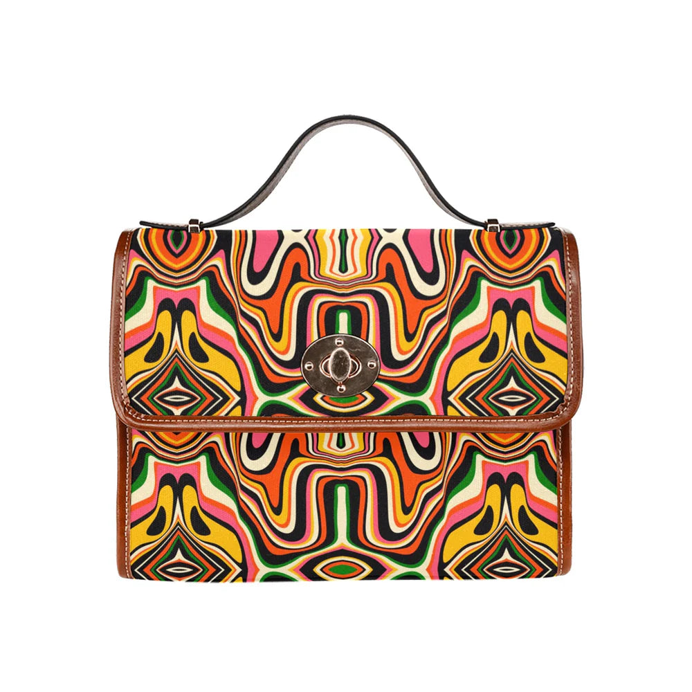Waterproof Canvas Bag-Brown (All Over Print) (1641)