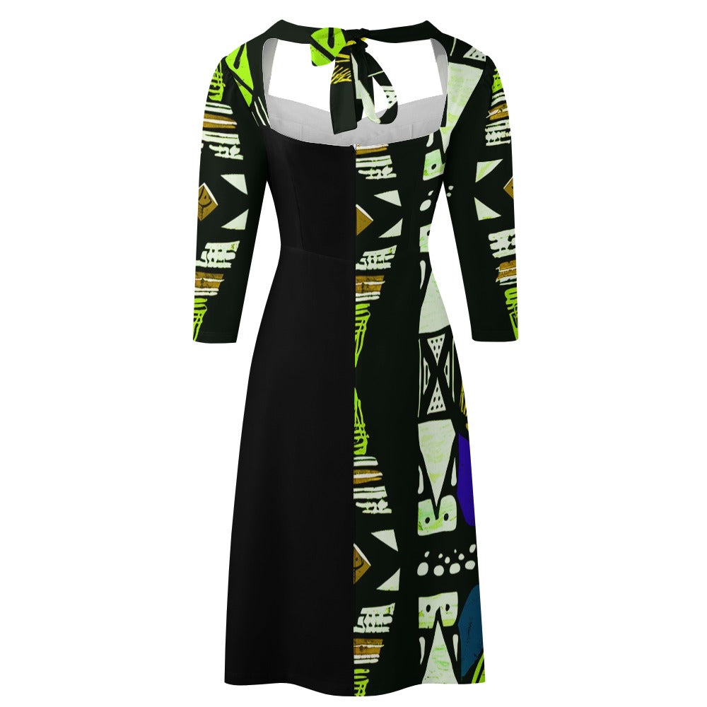 Sweetheart Knot Flare Dress