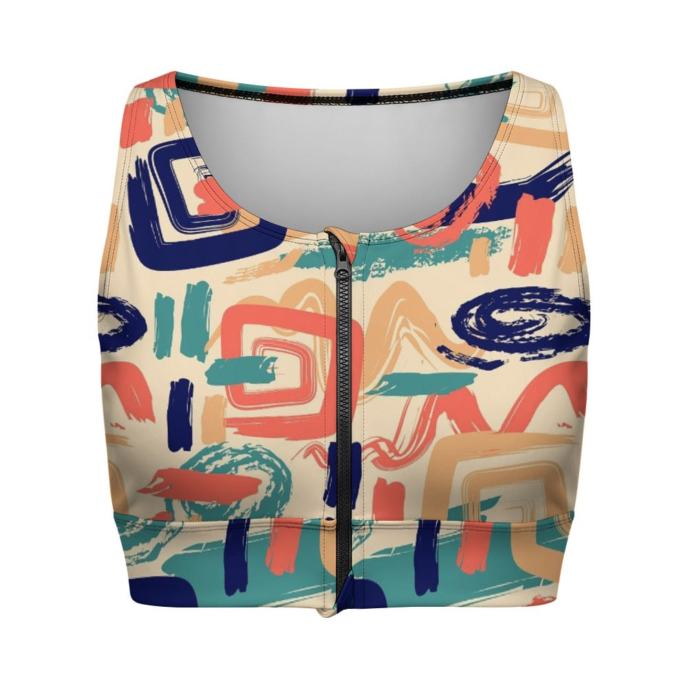Yoga Zipper Vest New Tie-Dye