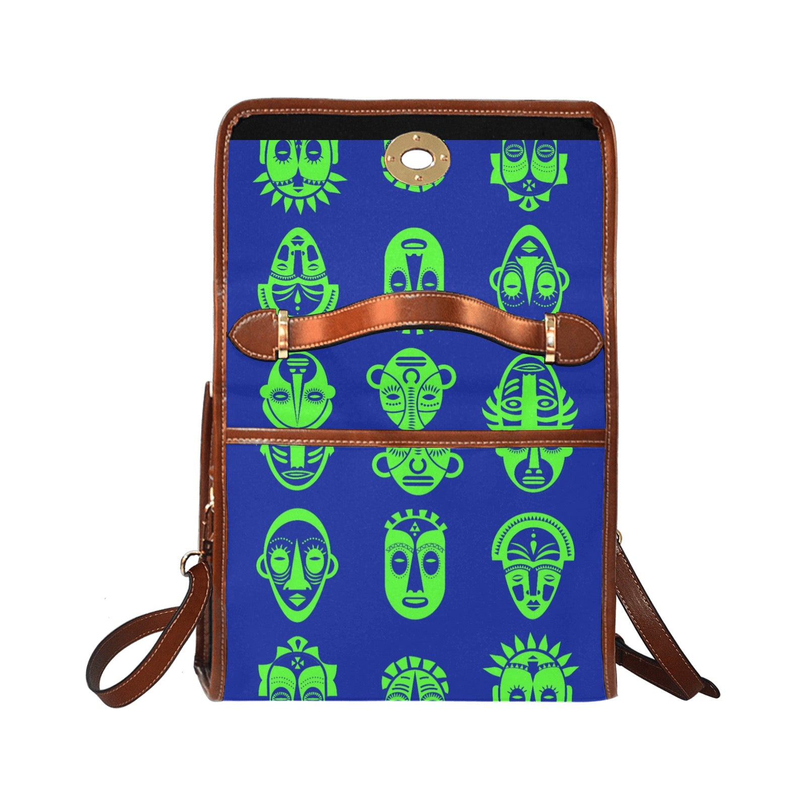 Waterproof Canvas Bag-Brown (All Over Print) (1641)