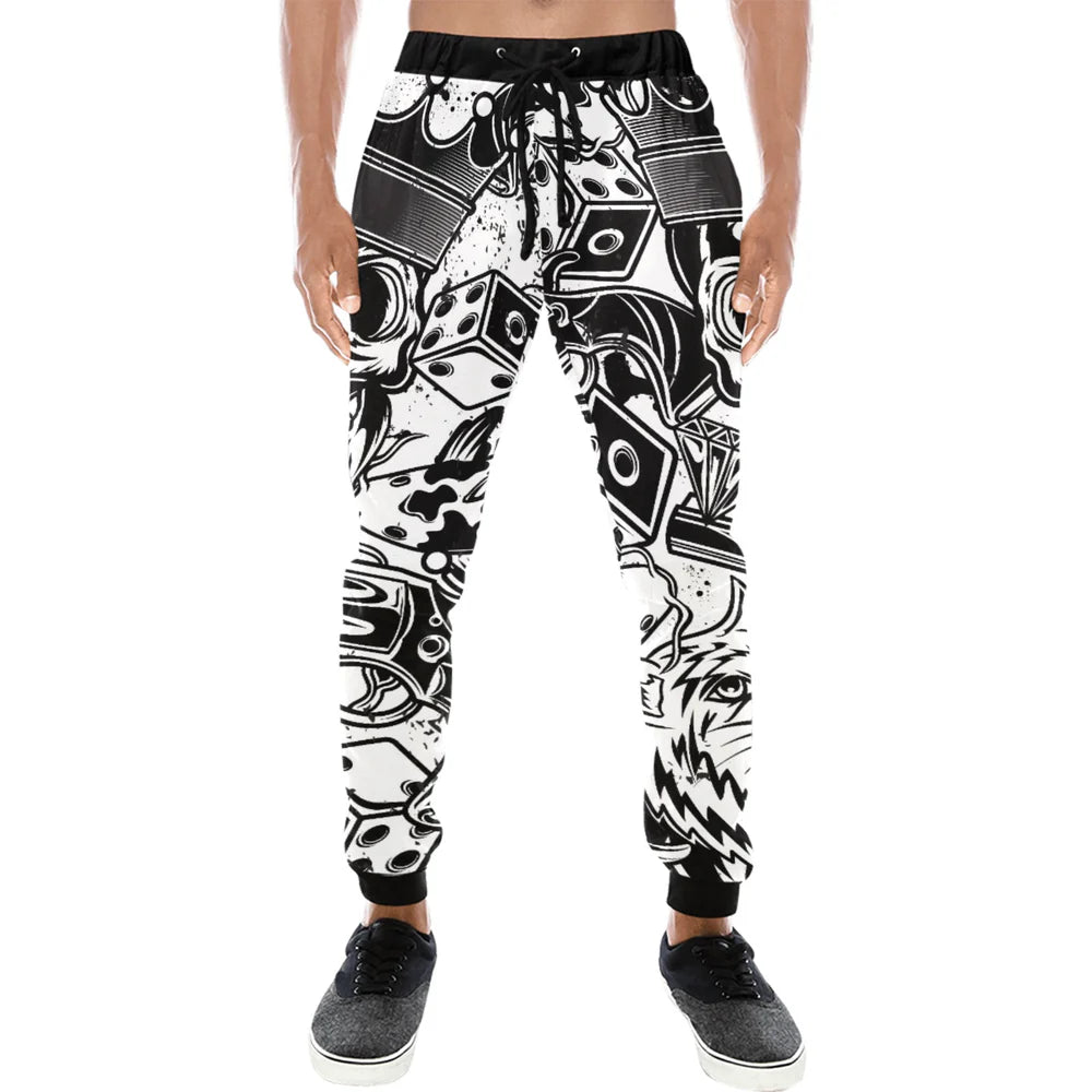 Men's All-Over Jogger Sweatpants (Model L11)