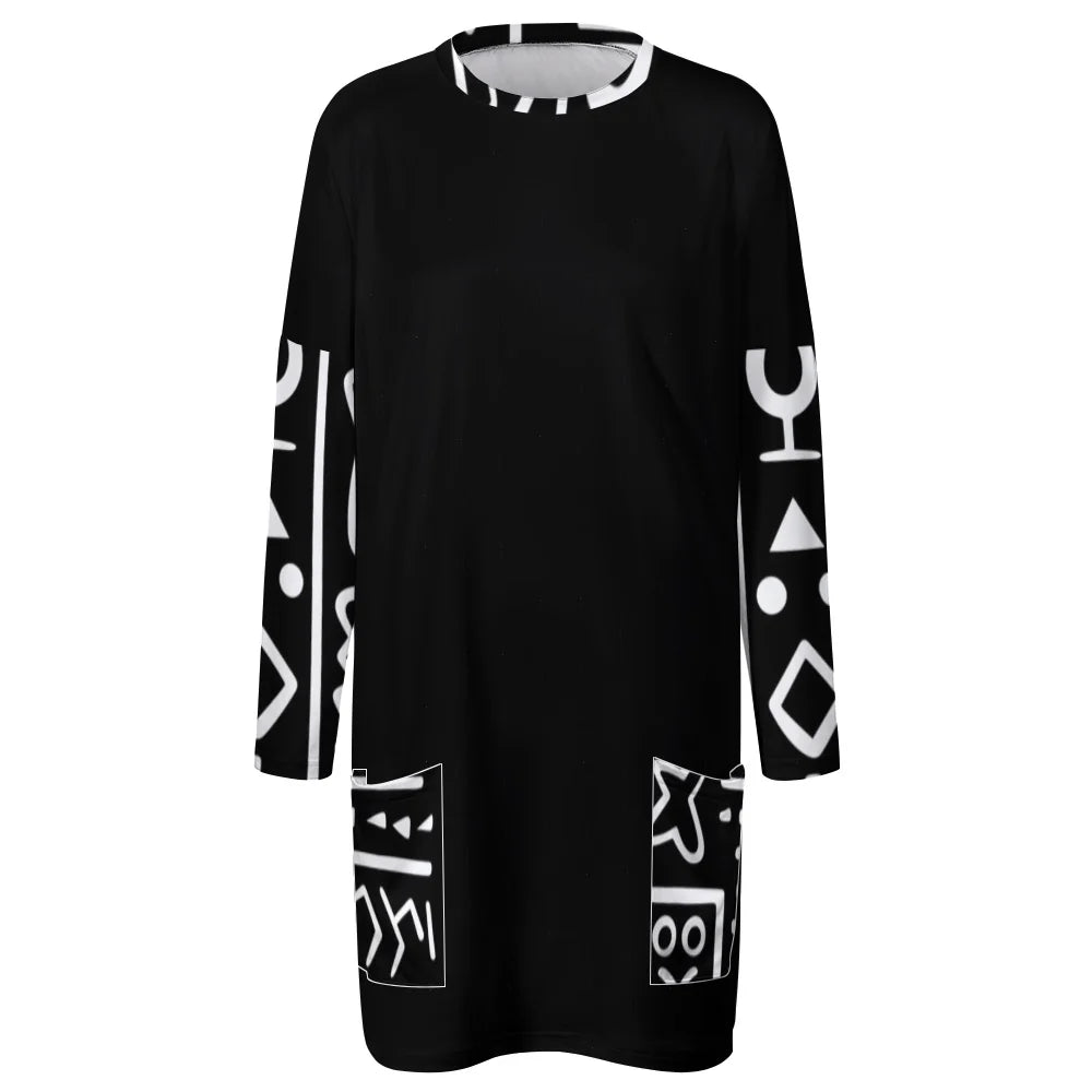 Women’s All Over Long Sleeve Mini Dress