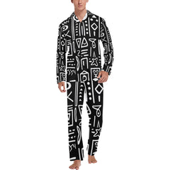 Men's V-Neck Long Pajama Set