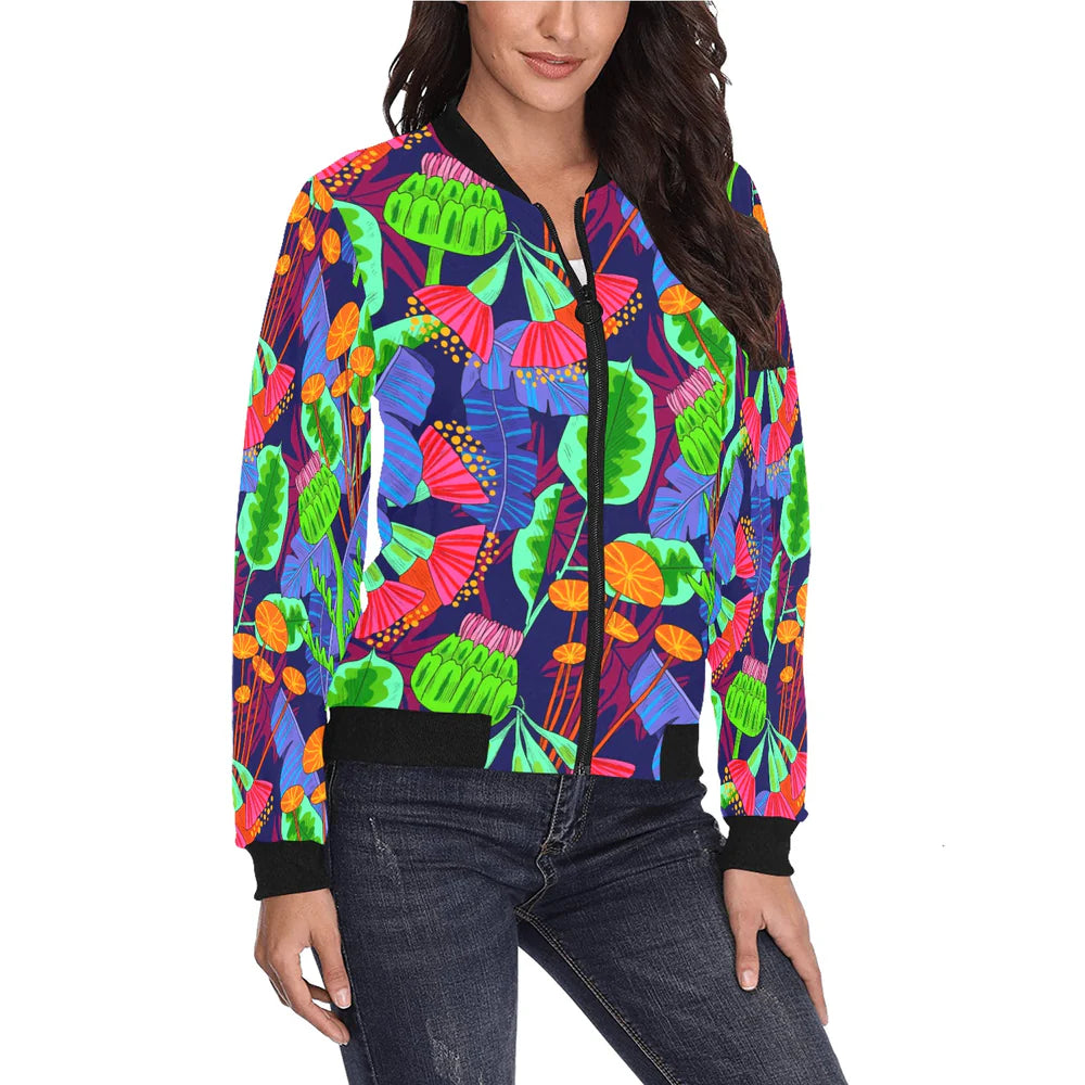Women's All Over Print  Bomber Jacket (Model H36)