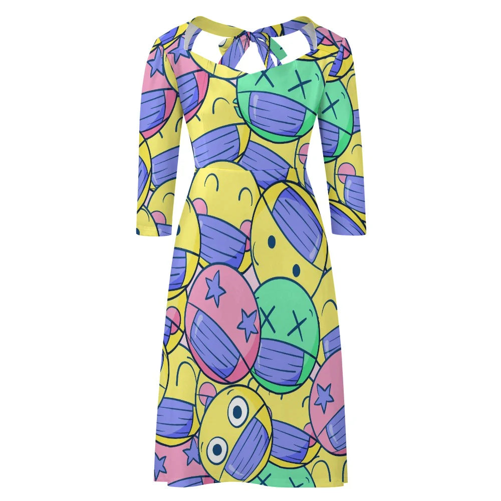 Women's Sweetheart Knot Flare Dress