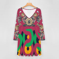 Oversized V-neck dress