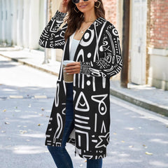 Women's Long Hooded Coat (H72)