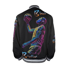 New Men's Striped Trim Bomber Jacket