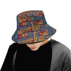 AfroCentrc Pattern  Black culture Black History Harlem Renaissance Unisex Summer Bucket Hat  Harlem Print Magic)