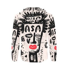 Men’s African Print Full Zip Hoodie – All-Over Tribal Pattern Fashion Jacket (3)