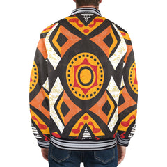 New Men's Striped Trim Bomber Jacket (H21) 【Type】95% Polyester and 5% spandex, for men, All-Over Printing. The neckline, cuffs and hem are available in black and red